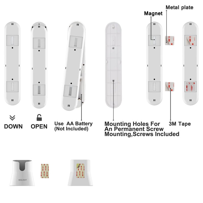 BIGLIGHT Wireless Battery Operated LED Table Top Night Light, Touch, Push Light, Remote Controlled, 16 Color Changing, Portable Stick on Tap Light for Closet Cabinet Counter Classroom - Image 4